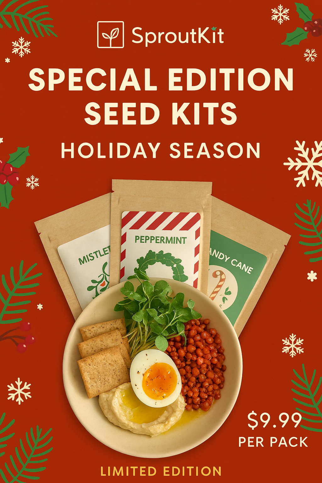 Holiday season seed packs