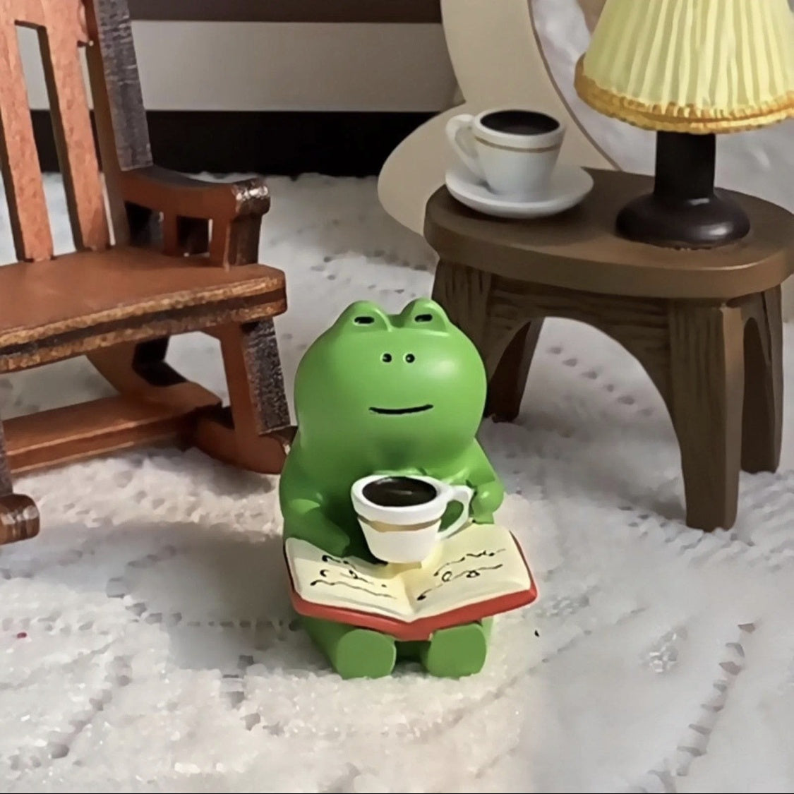 Mr Frog on a chair